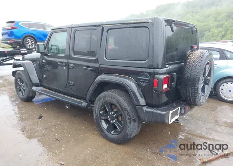 2021 Jeep Wrangler Unlimited Sahara Altitude 4X4 z USA, uszkodzony, nr VIN 1C4HJXEN4MW740909
